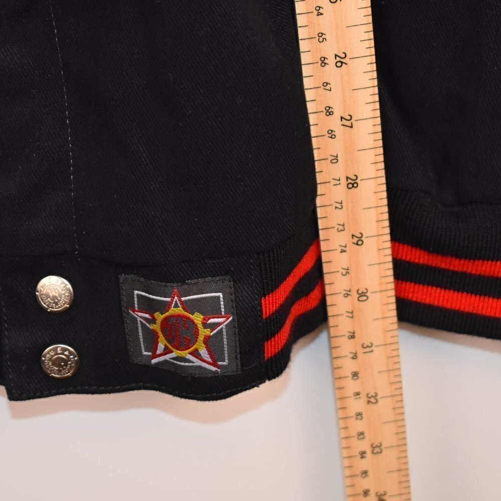 Vintage JH Design Corvette Black Embroidered Jacket Size 3XL Race Car Full Snaps - Picture 11 of 16